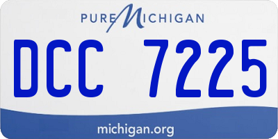 MI license plate DCC7225