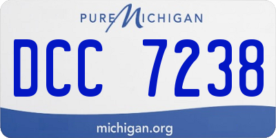MI license plate DCC7238