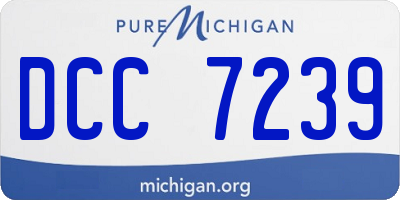 MI license plate DCC7239