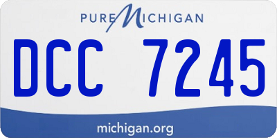 MI license plate DCC7245