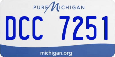 MI license plate DCC7251