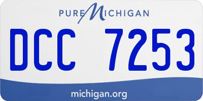 MI license plate DCC7253