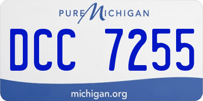 MI license plate DCC7255