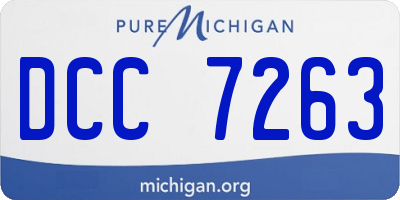 MI license plate DCC7263