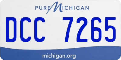 MI license plate DCC7265