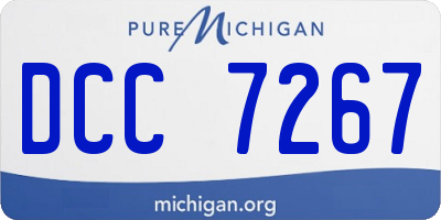 MI license plate DCC7267