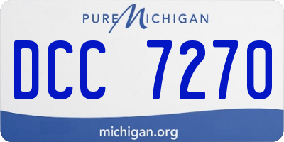MI license plate DCC7270
