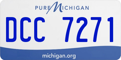 MI license plate DCC7271