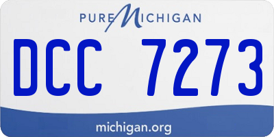 MI license plate DCC7273