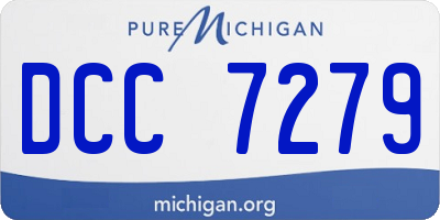 MI license plate DCC7279