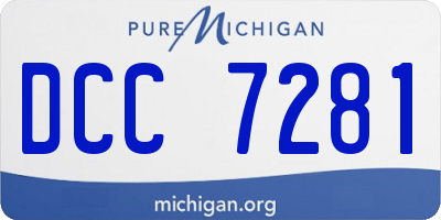 MI license plate DCC7281