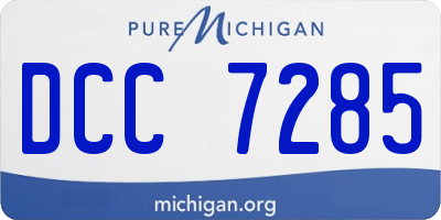 MI license plate DCC7285