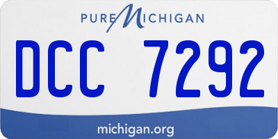 MI license plate DCC7292