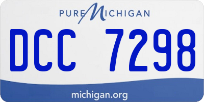 MI license plate DCC7298