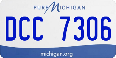 MI license plate DCC7306