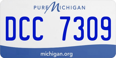 MI license plate DCC7309