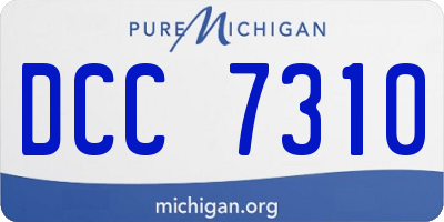 MI license plate DCC7310