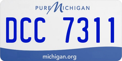 MI license plate DCC7311