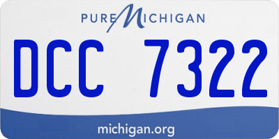 MI license plate DCC7322