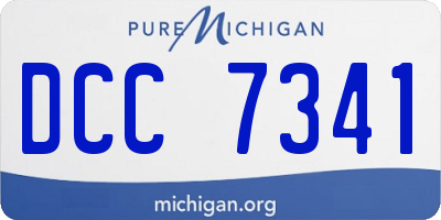 MI license plate DCC7341