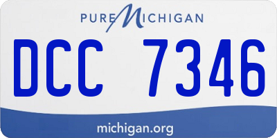 MI license plate DCC7346