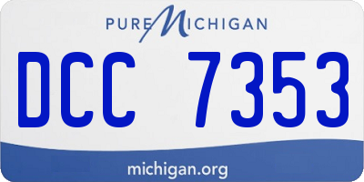 MI license plate DCC7353