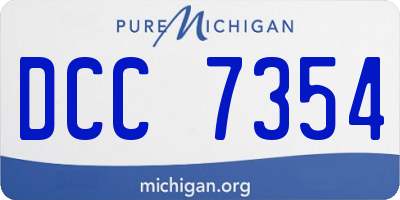 MI license plate DCC7354