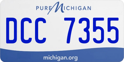 MI license plate DCC7355