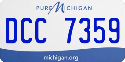 MI license plate DCC7359