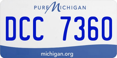 MI license plate DCC7360