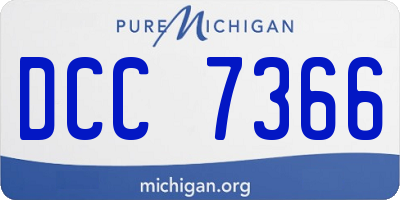 MI license plate DCC7366