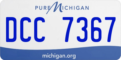 MI license plate DCC7367
