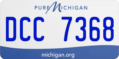 MI license plate DCC7368