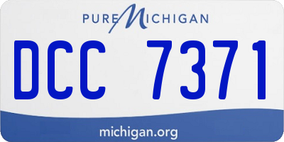 MI license plate DCC7371
