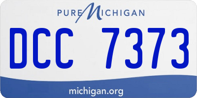 MI license plate DCC7373