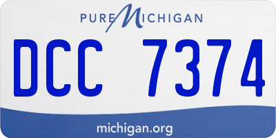 MI license plate DCC7374