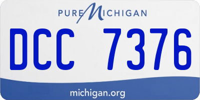 MI license plate DCC7376