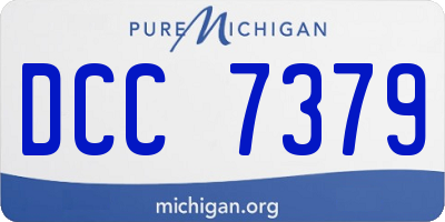 MI license plate DCC7379