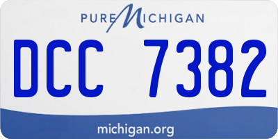 MI license plate DCC7382