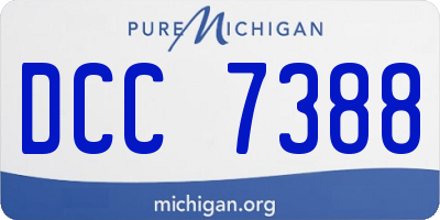 MI license plate DCC7388