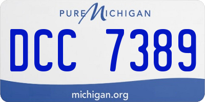 MI license plate DCC7389