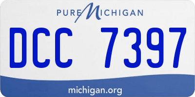 MI license plate DCC7397