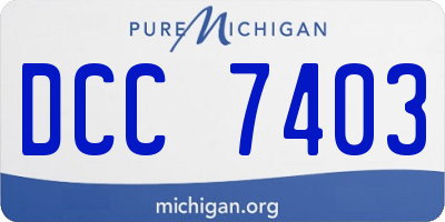 MI license plate DCC7403