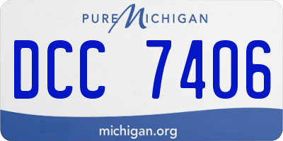 MI license plate DCC7406