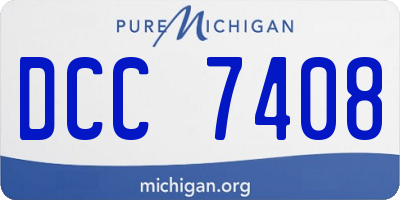 MI license plate DCC7408