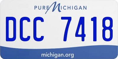 MI license plate DCC7418