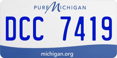 MI license plate DCC7419