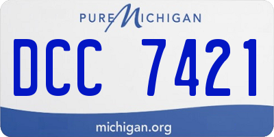 MI license plate DCC7421
