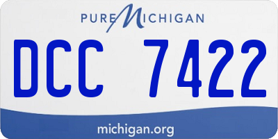 MI license plate DCC7422