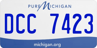 MI license plate DCC7423